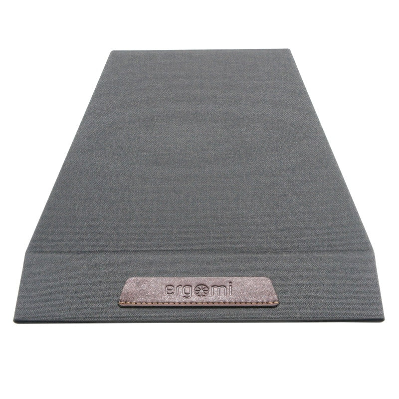 Laptop stand with a fabric finish and sleek angle